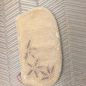 Vintage Zara Cream Beaded Clutch